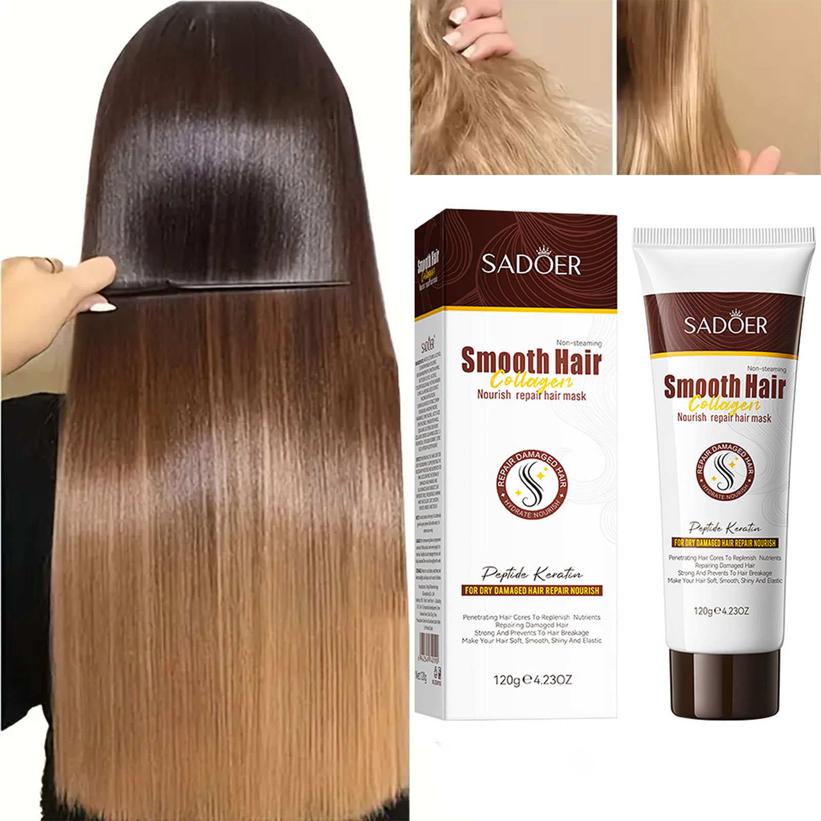 Deep Conditioner Mask - قناع الشعر بالكولاجين من SADOER، احترافي