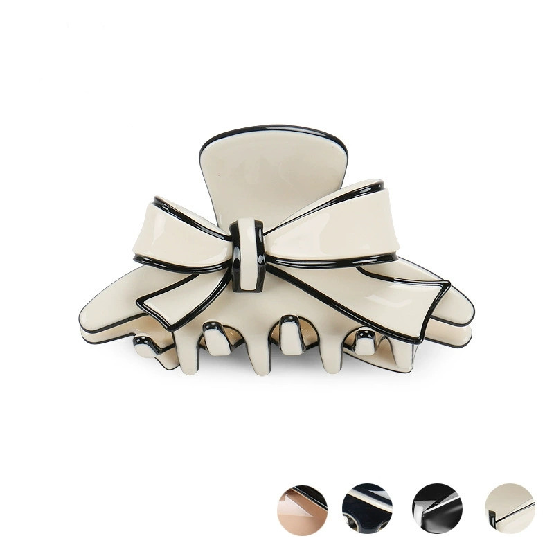Hair Clip Claw Large - الفرنسية الراقية الخليك على الوجهين القوس