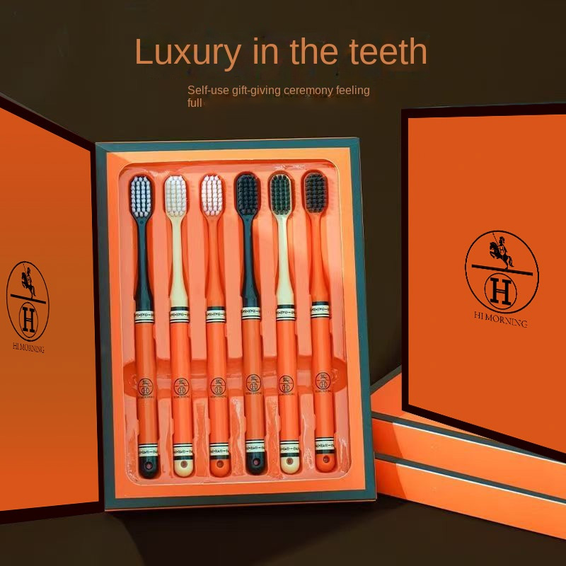 Hair Care Orange - 6 قطع من فرشاة الأسنان الفاخرة