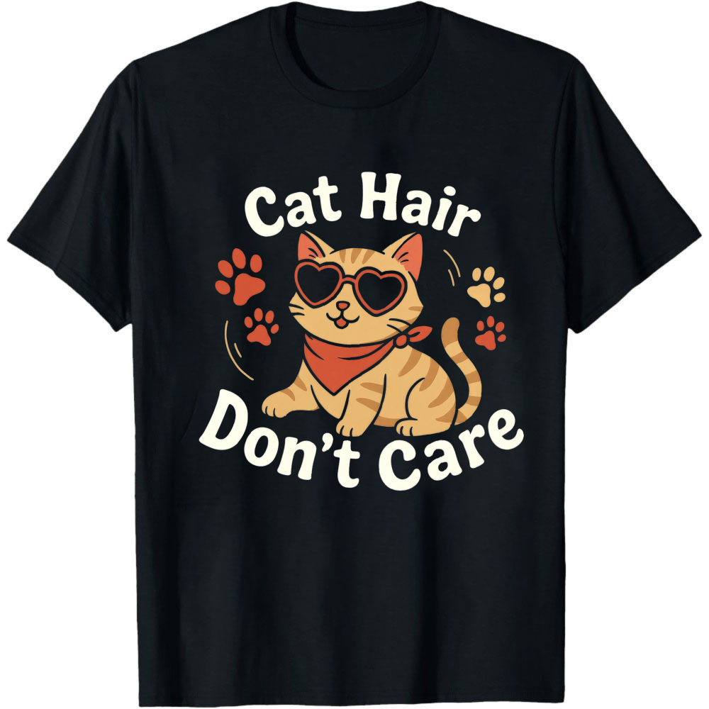Hair Care Orange - تي شيرت رجالي بتصميم 'Cat Hair