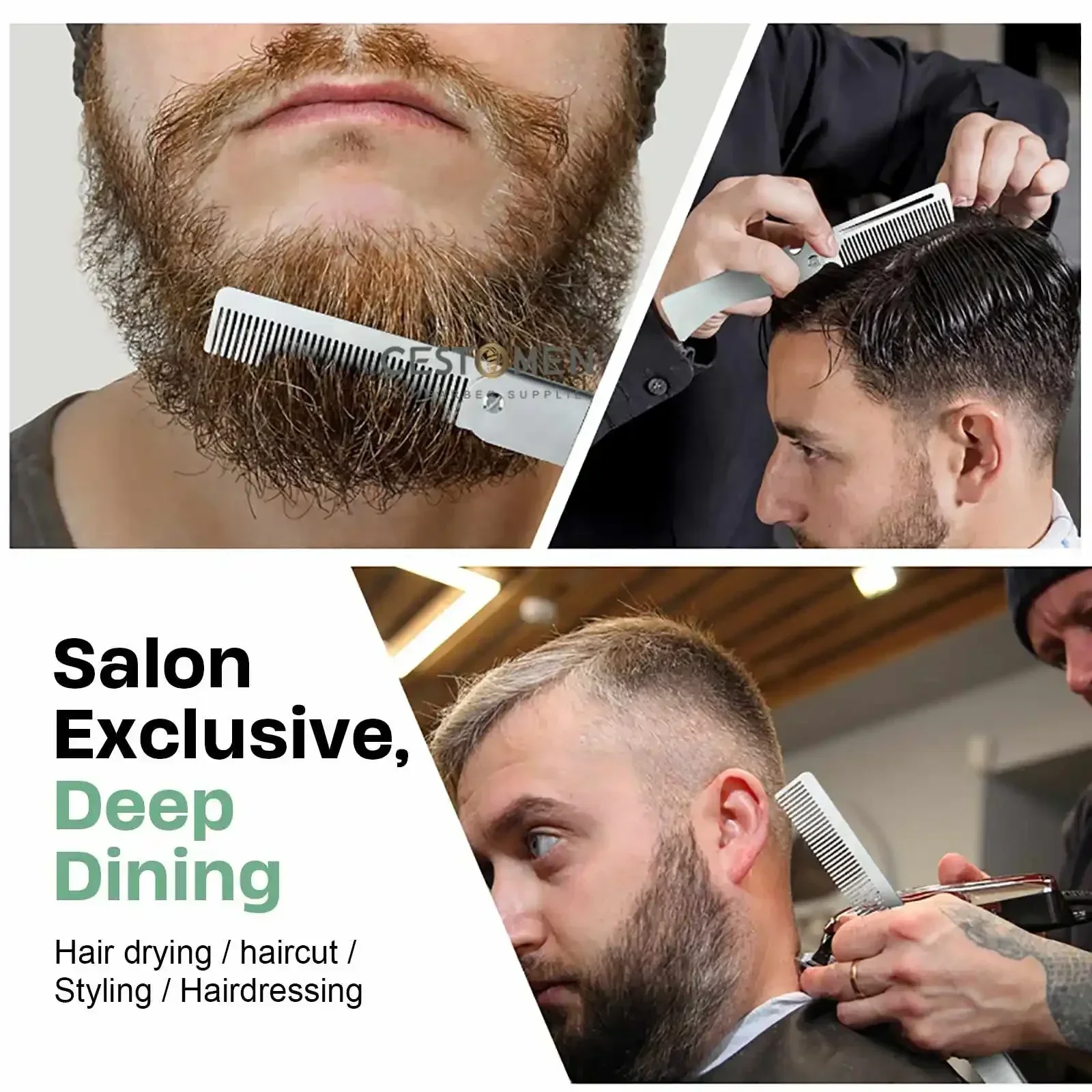 نوع جديد 1/2 قطعة أمشاط الصلب  - مراجعة Hair Care Barber وسعره