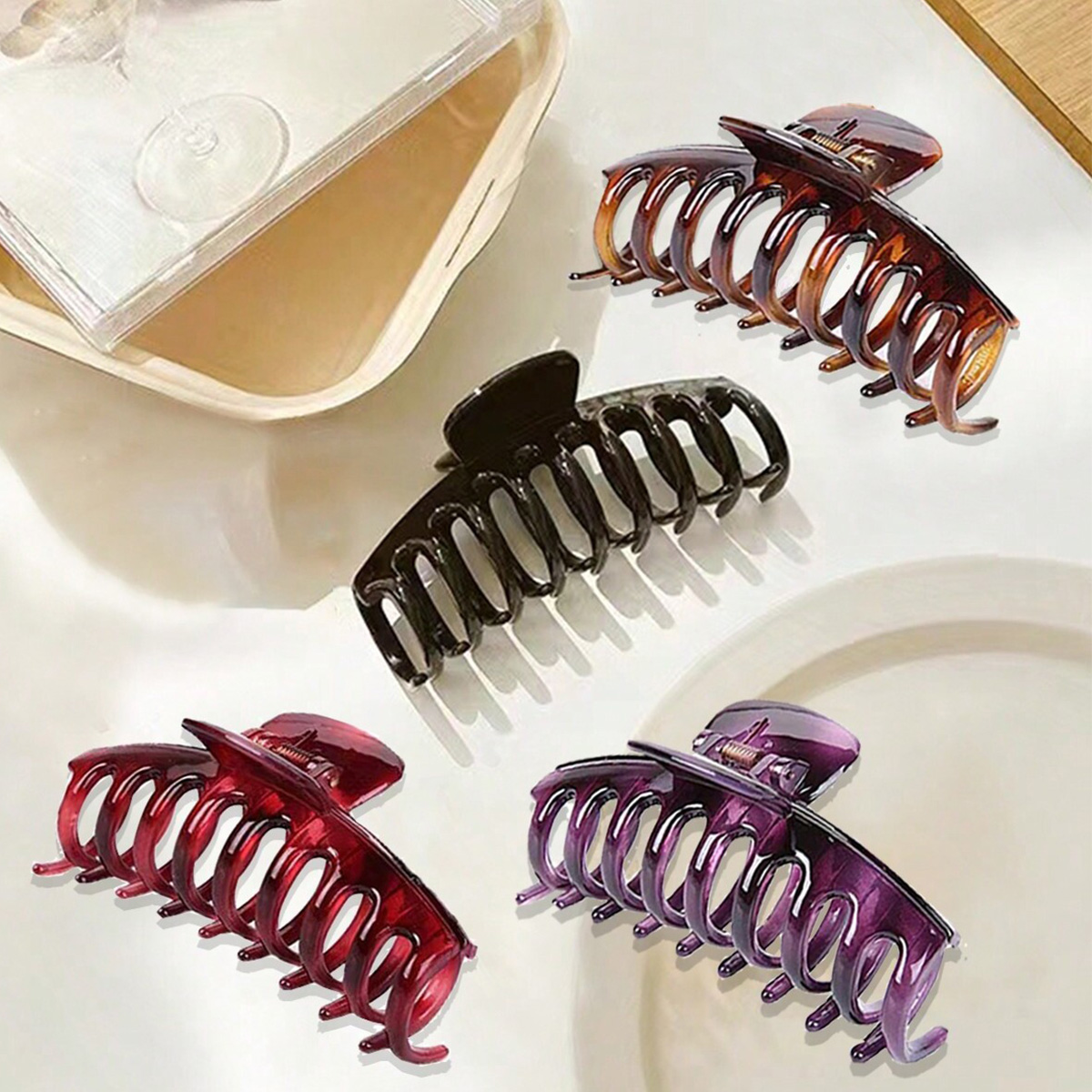 مشبك شعر نسائي بالزهور من الرا - مراجعة Hair Clip Claw Large وسعره