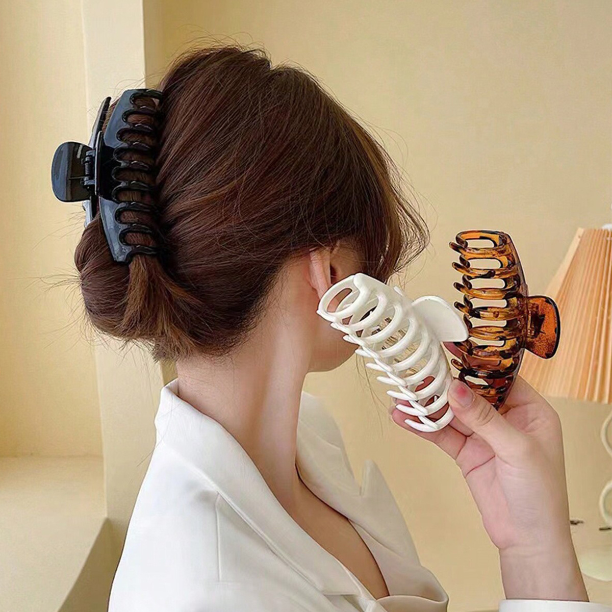 مشبك شعر نسائي بالزهور من الرا - مراجعة Hair Clip Claw Large وسعره