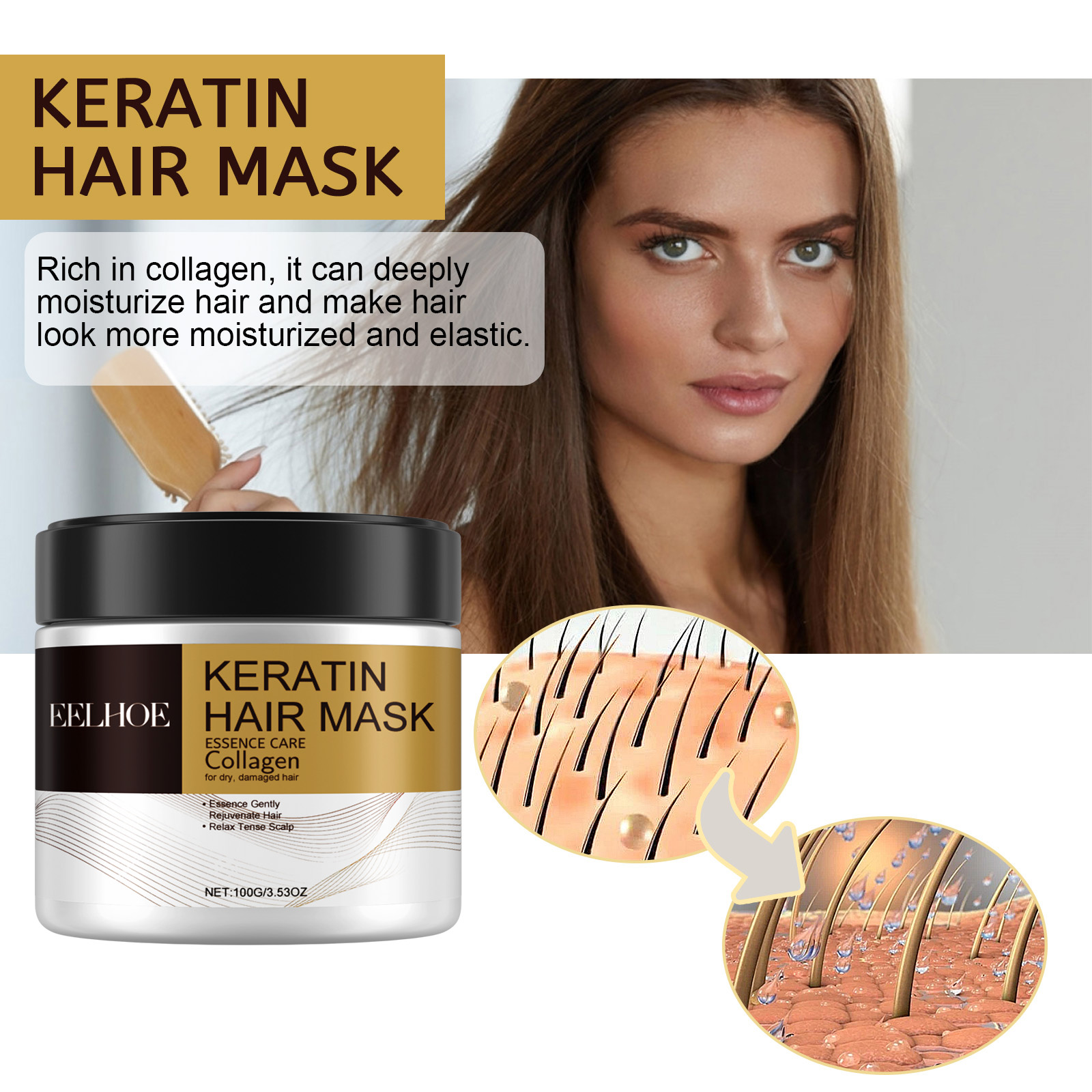 الكيراتين العناية بالشعر قناع  - مراجعة Hair Care Orange وسعره