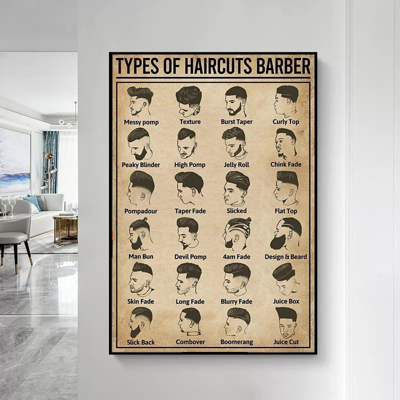 ملصق حلاق بدون إطار، بتصميمات  - مراجعة Hair Care Barber وسعره