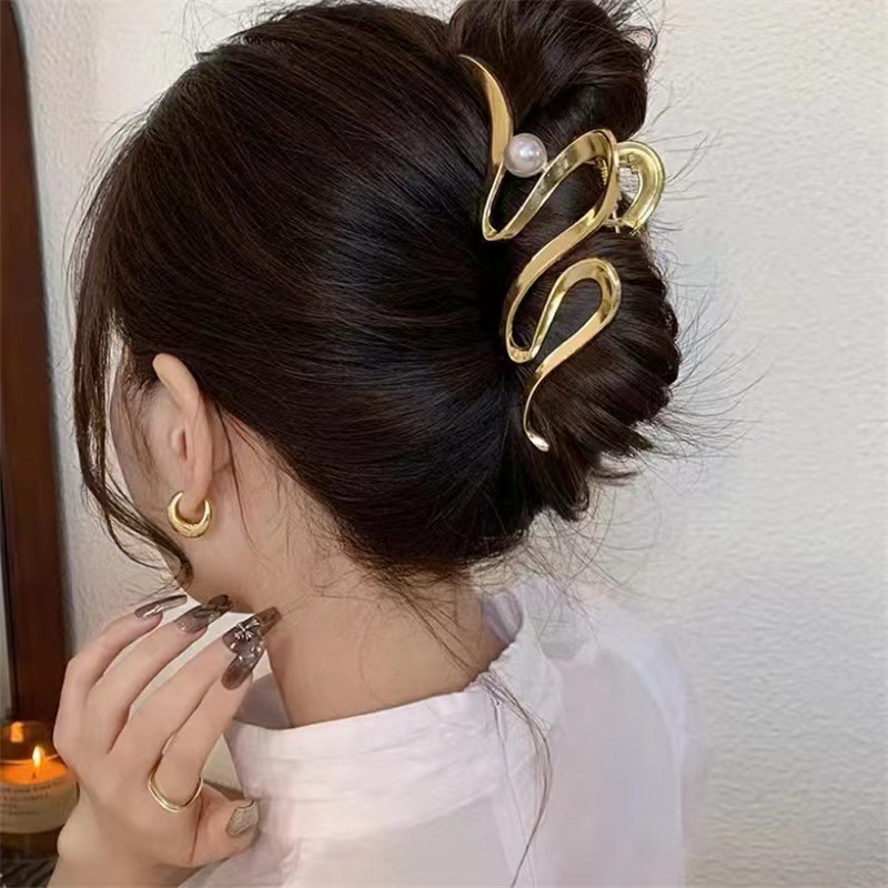 مشبك شعر مجوف عتيق للنساء ، با - مراجعة Hair Clip Claw Large وسعره