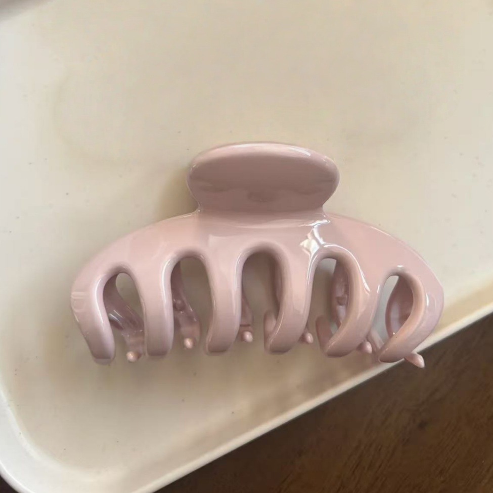 مشبك شعر كوري كبير وردي اللون  - مراجعة Hair Clip Claw Large وسعره